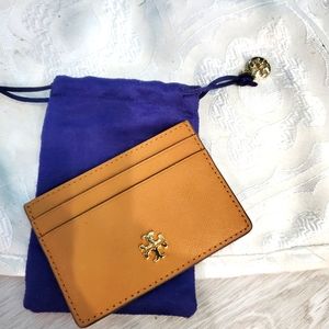 TORY BURCH Robinson leather Card Holder * NEW*+ Dust Bag